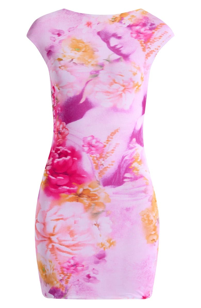 with floral print dress