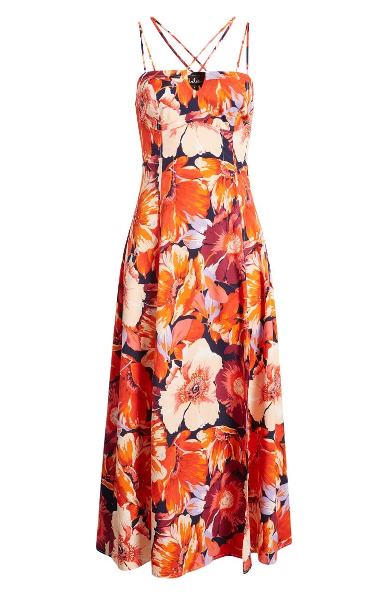 with floral print dress