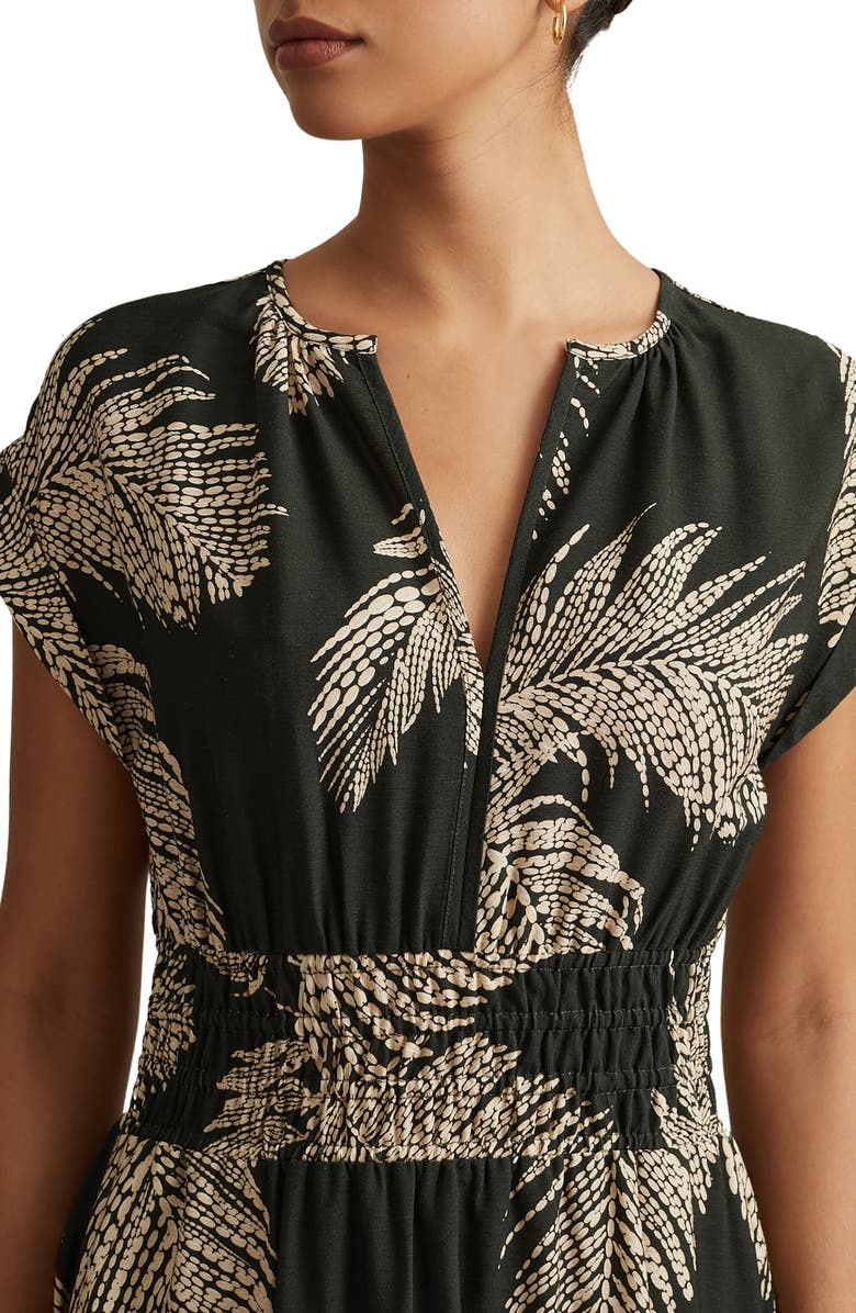 with floral print dress