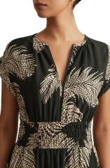 with floral print dress