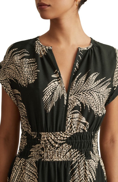 with floral print dress