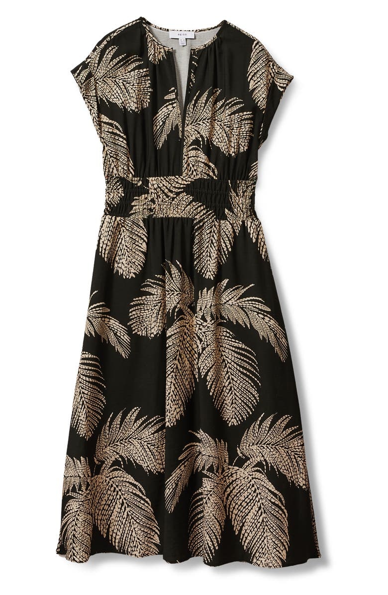with floral print dress