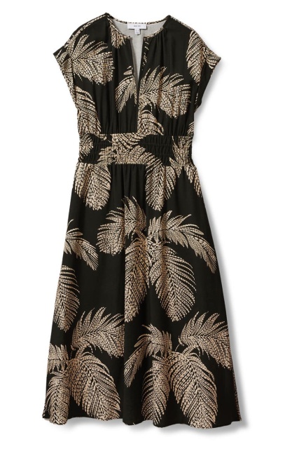 with floral print dress