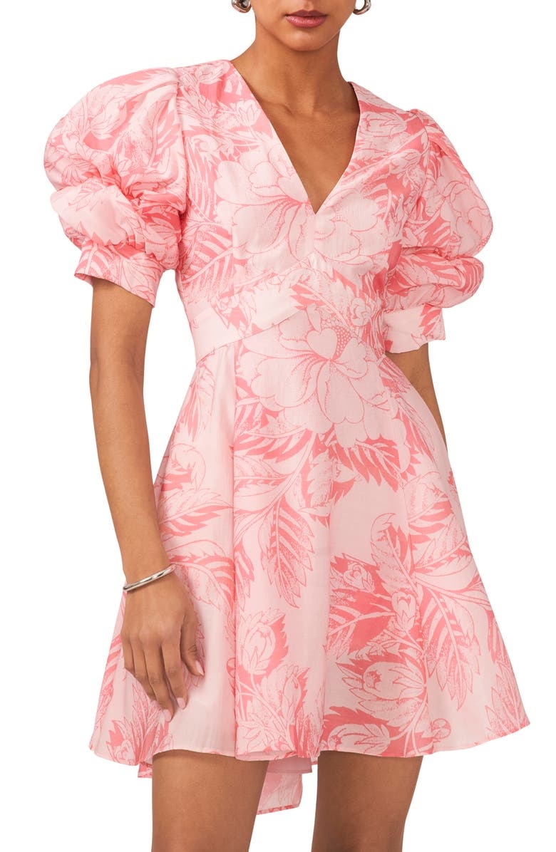 with floral print dress