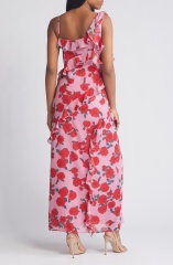 with floral print dress