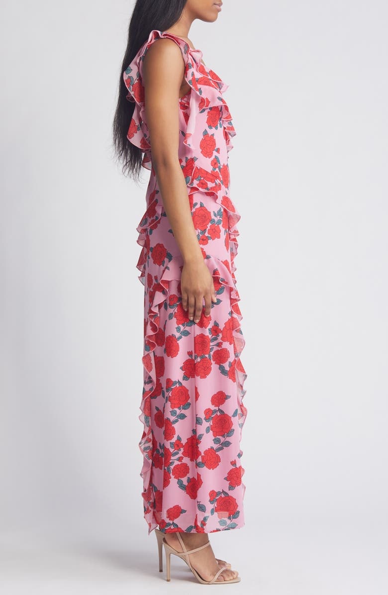 with floral print dress