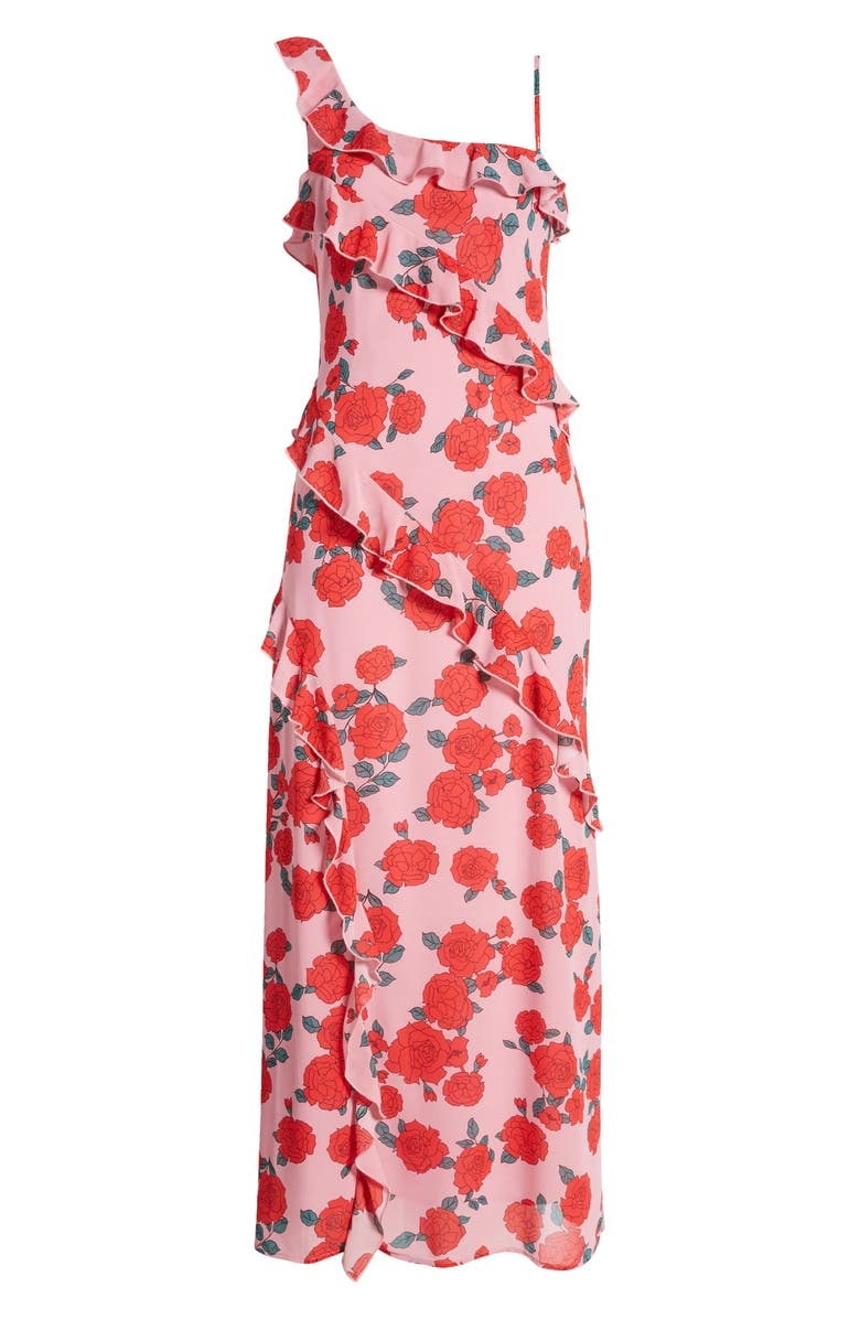with floral print dress