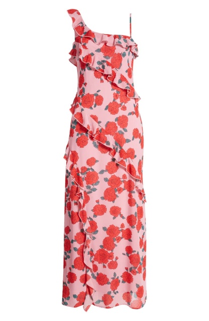 with floral print dress