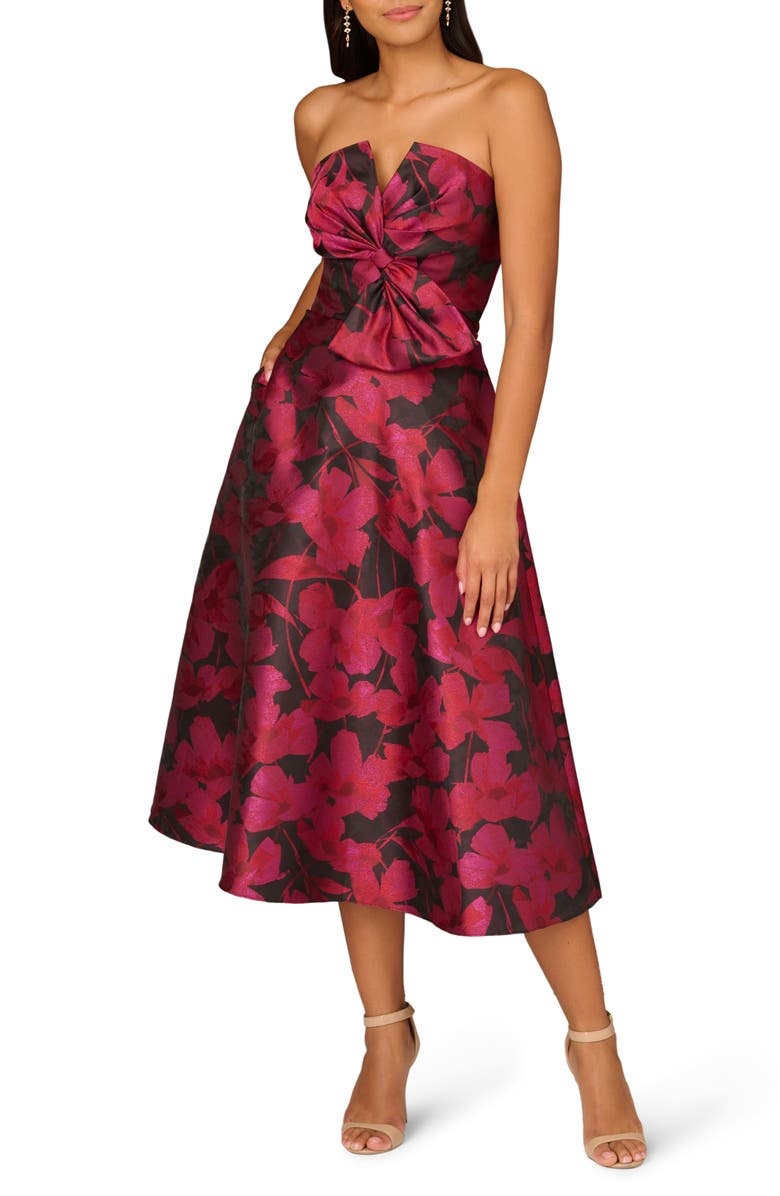with floral print dress