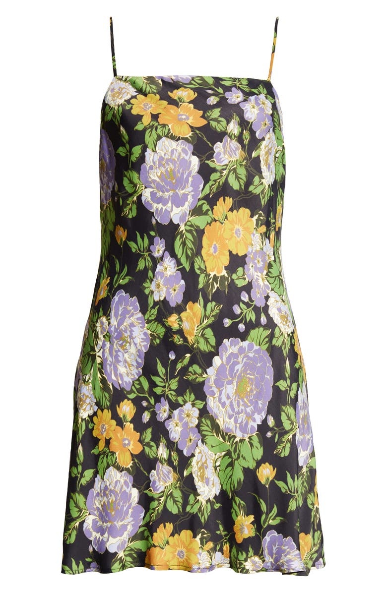 with floral print dress