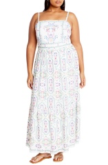 with floral print dress