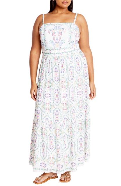 with floral print dress