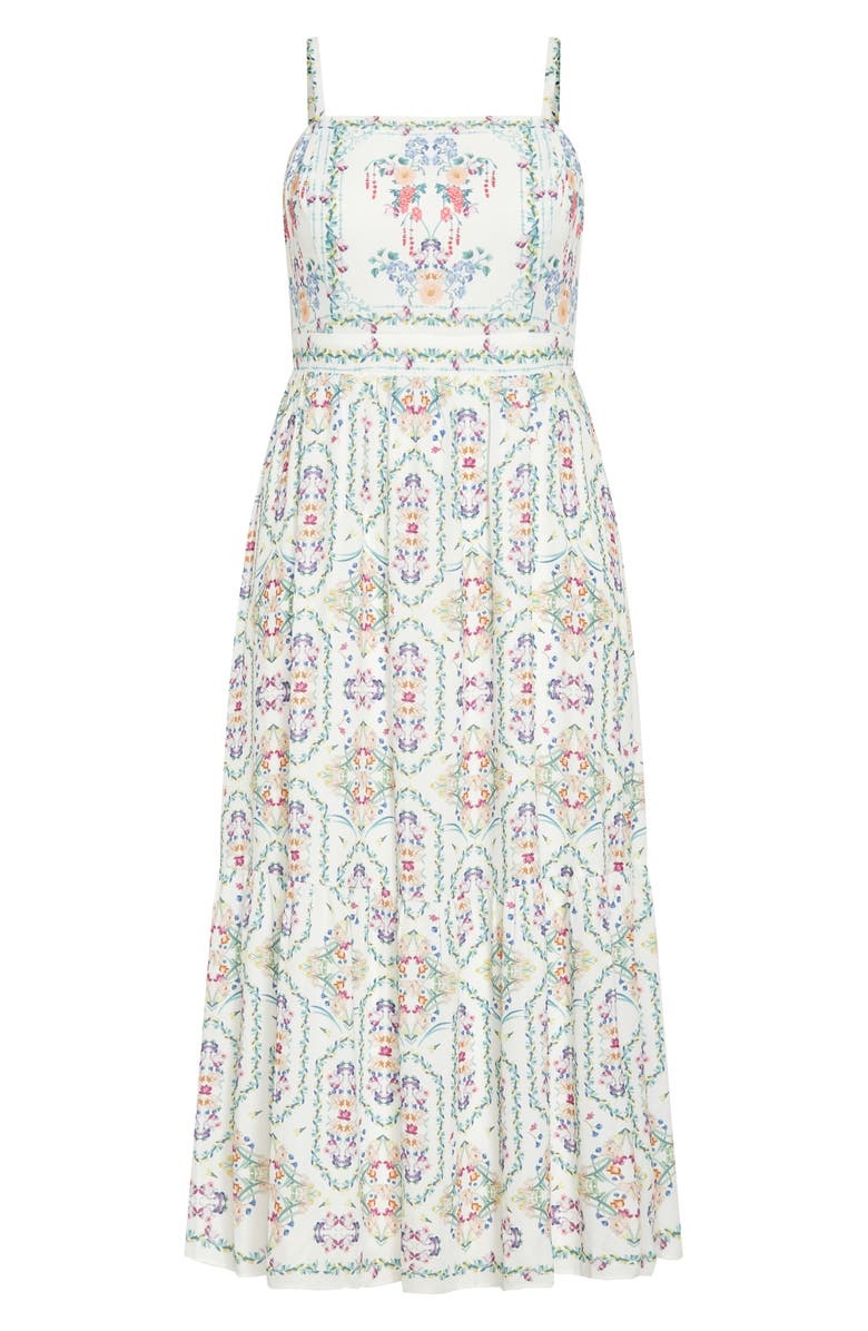 with floral print dress