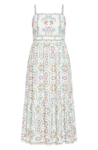 with floral print dress