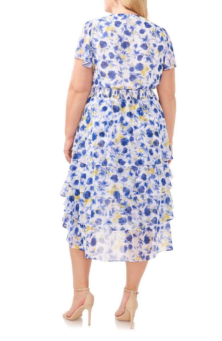 with floral print dress