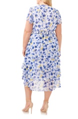 with floral print dress