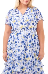 with floral print dress