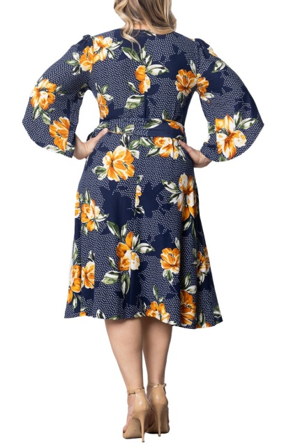 with floral print dress
