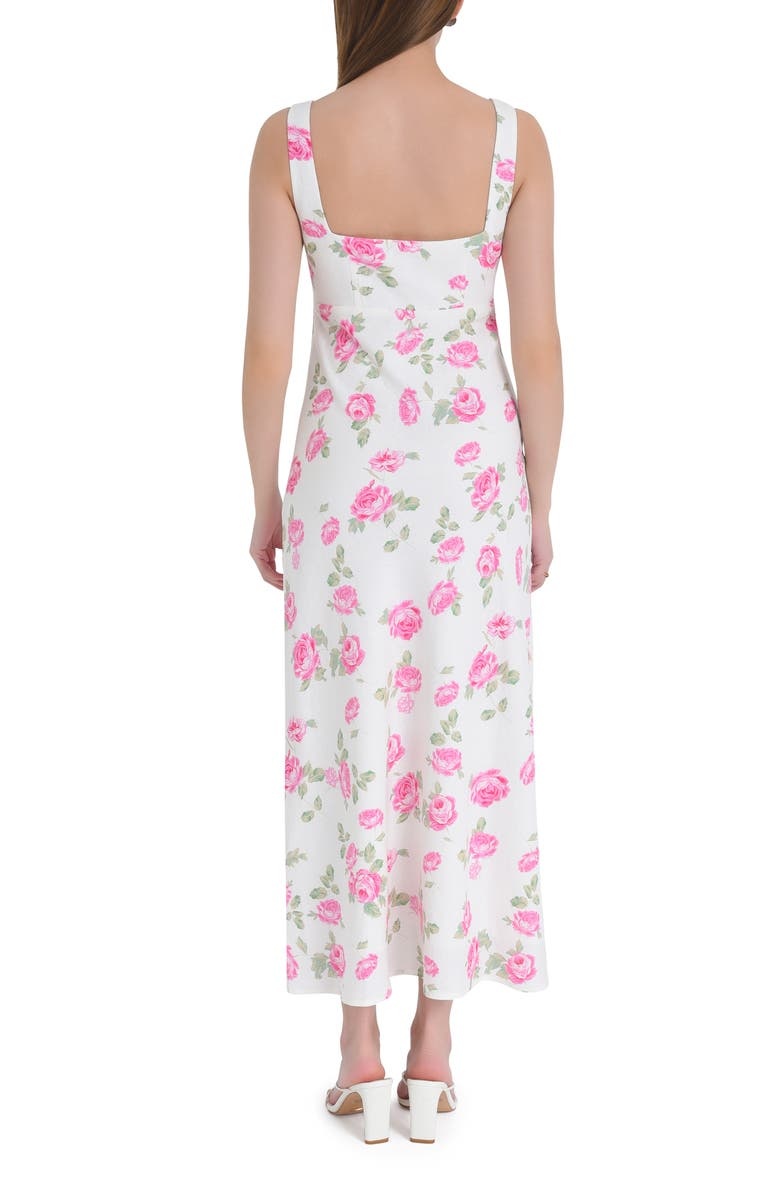 with floral print dress