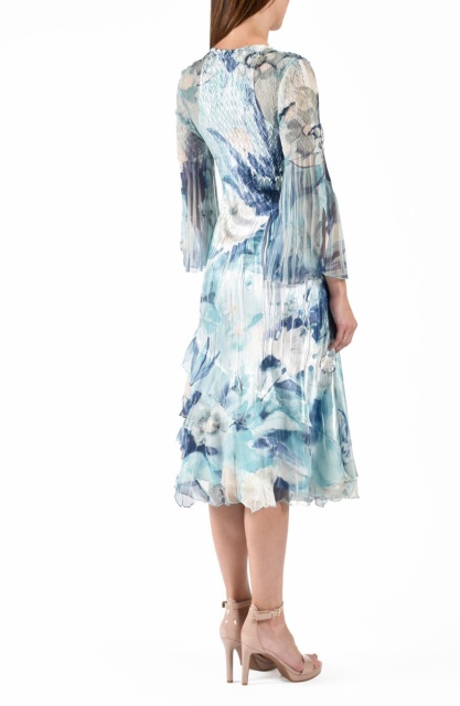 with floral print dress