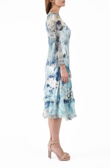 with floral print dress