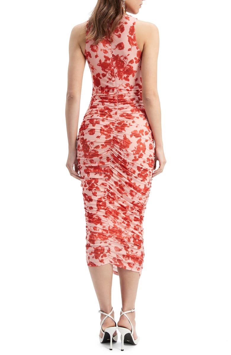 with floral print dress