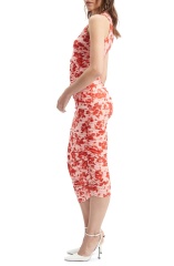 with floral print dress