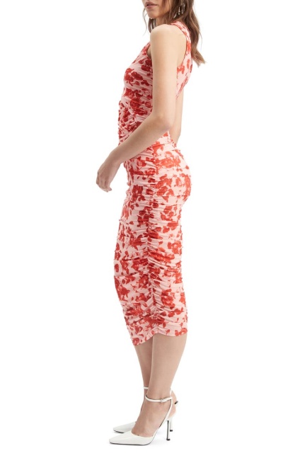 with floral print dress