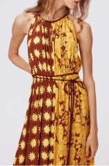 with floral print dress