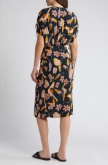 with floral print dress