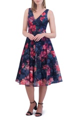 with floral print dress