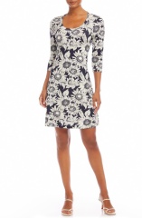 with floral print dress