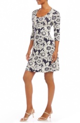 with floral print dress