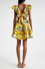 with floral print dress