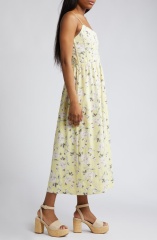 with floral print dress