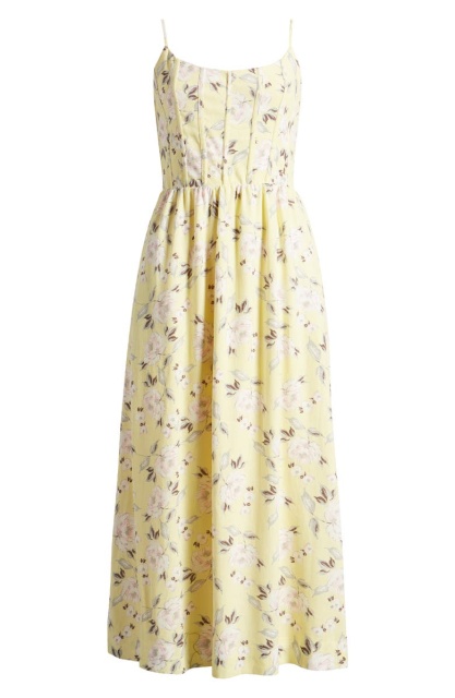 with floral print dress