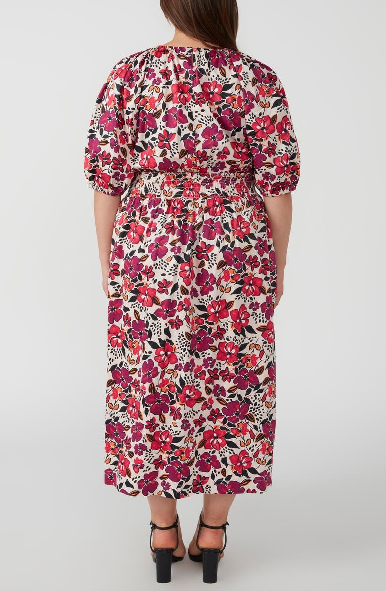 with floral print dress