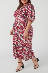 with floral print dress