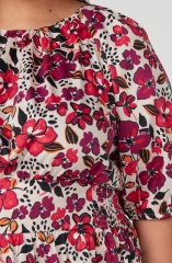 with floral print dress