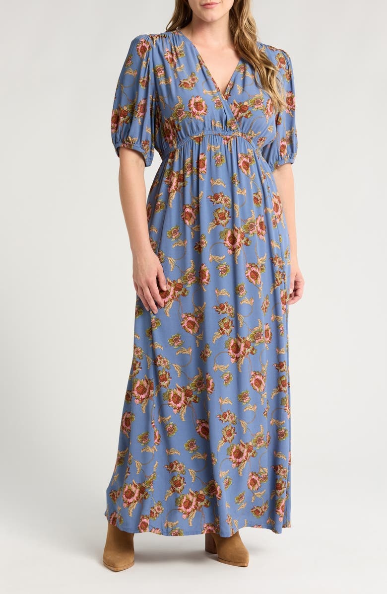 with floral print dress