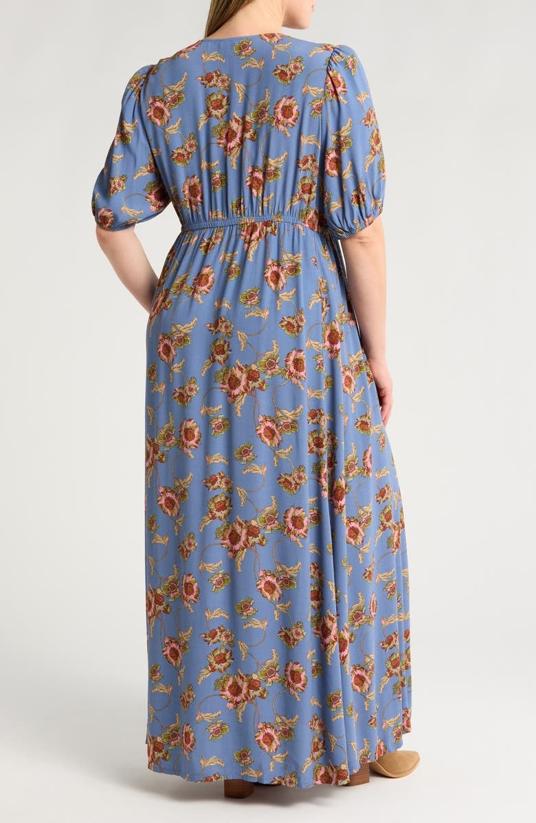 with floral print dress