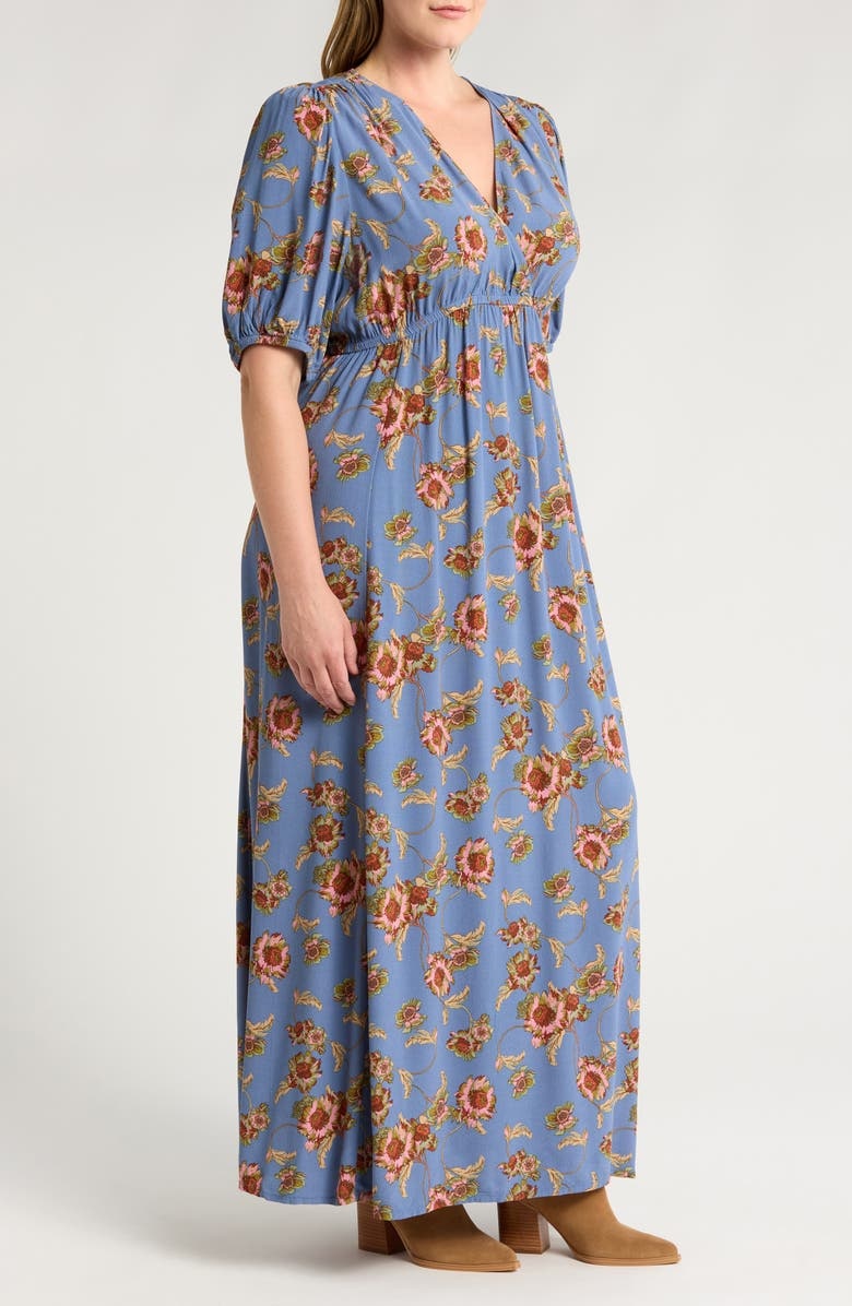 with floral print dress