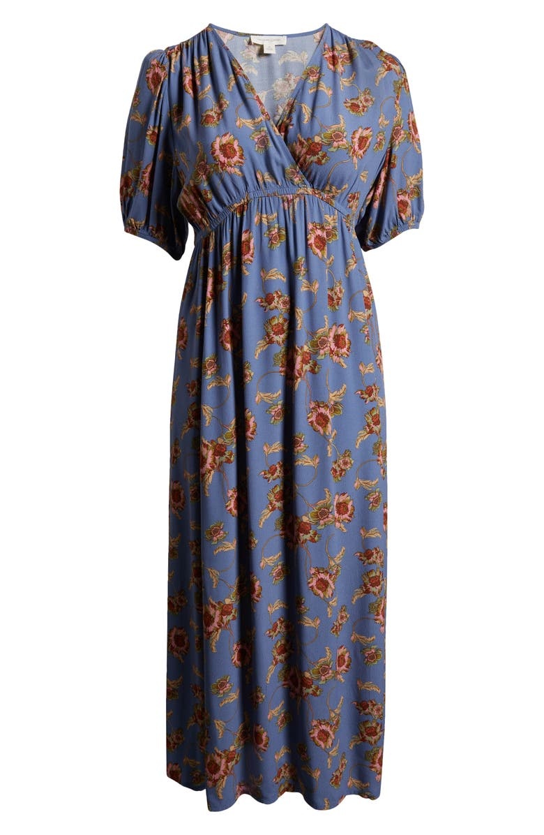 with floral print dress