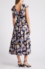 with floral print dress