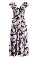 with floral print dress