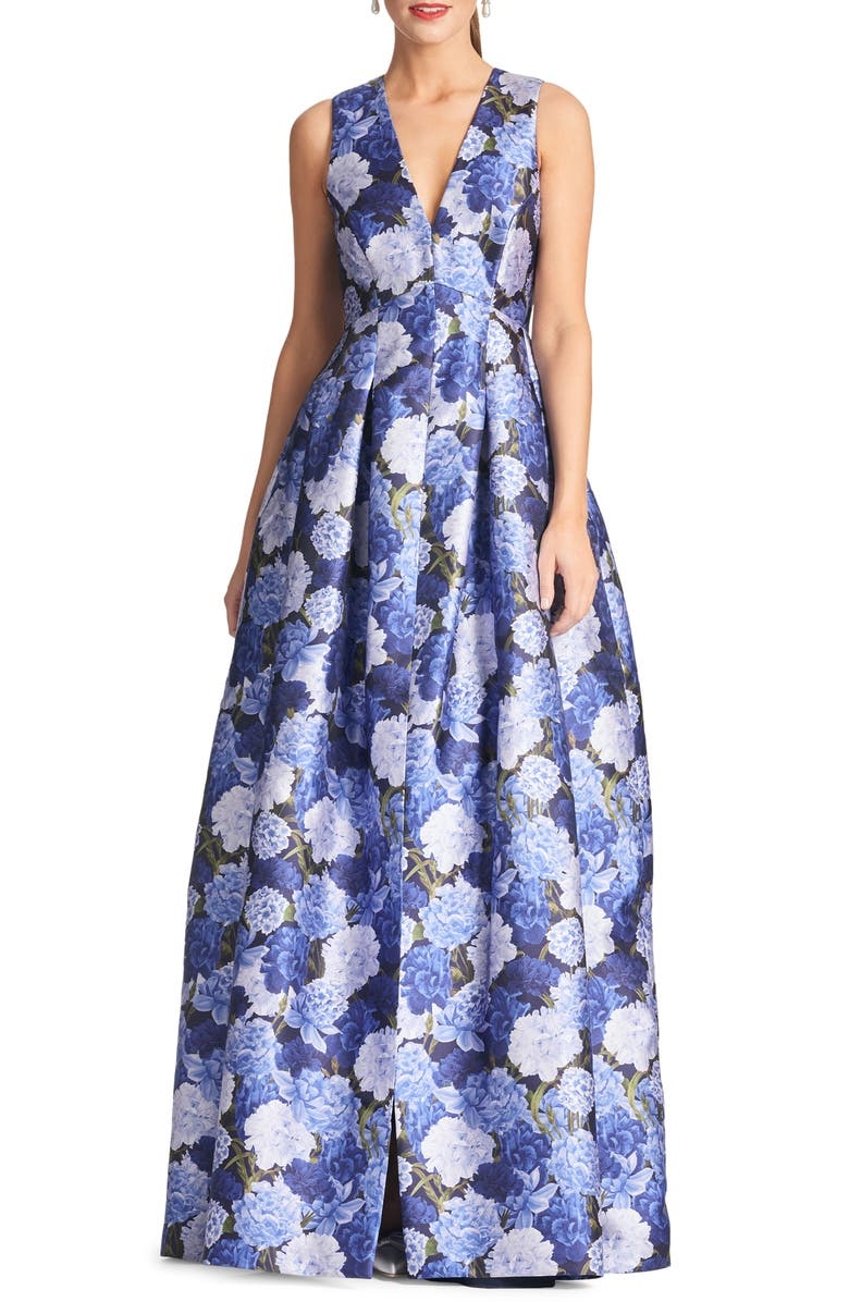 with floral print dress