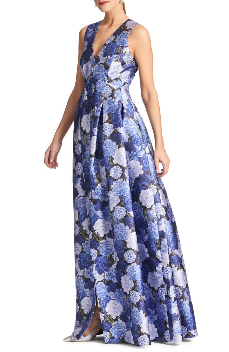 with floral print dress