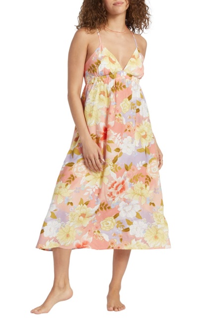 with floral print dress