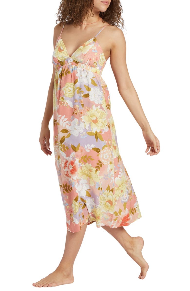 with floral print dress