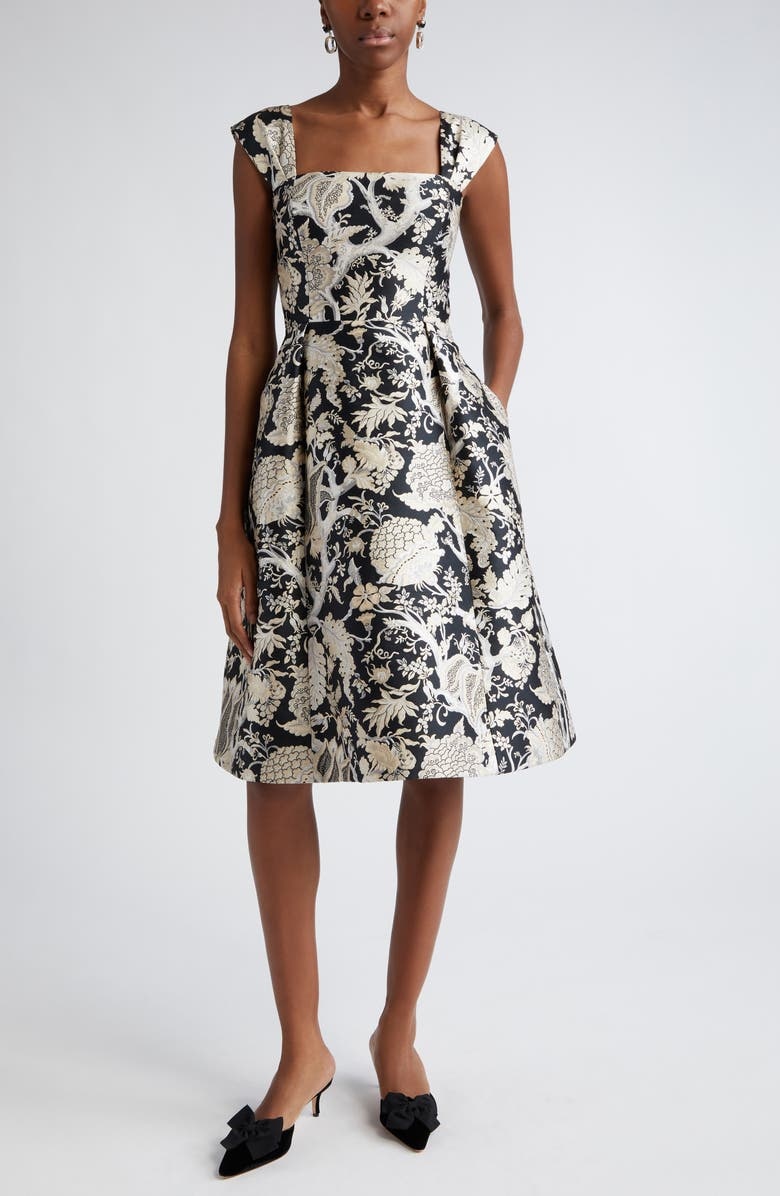 with floral print dress